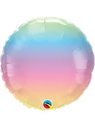 Folieballon rond pastel vibes - meerkleurig
